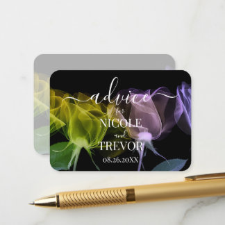 Personaliseer: Pretty X-Ray Bloemen Trouwadvies Advieskaart