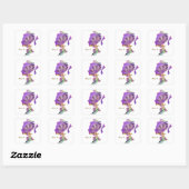Personaliseer Princess Profile Boekplaat Vierkante Sticker (Vel)