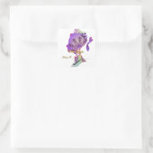 Personaliseer Princess Profile Boekplaat Vierkante Sticker (Tas)