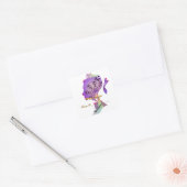 Personaliseer Princess Profile Boekplaat Vierkante Sticker (Envelop)