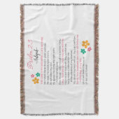 Personaliseer Psalm 23-NIV Bijbelse Schriftbloemen Deken (Voorkant Verticaal)