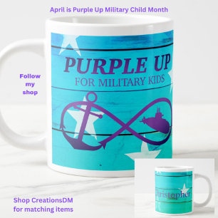 Personaliseer Purple Up voor militaire kinderen on Grote Koffiekop