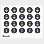Personaliseer QUEEN BEE Roos Gold Gift Stickers (Vel)
