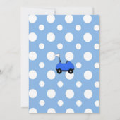 Personaliseer Race Car verjaardagsuitnodigingen Kaart (Achterkant)