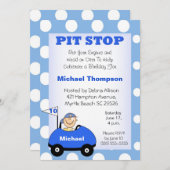 Personaliseer Race Car verjaardagsuitnodigingen Kaart (Voorkant / Achterkant)