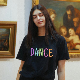 Personaliseer Rainbow Color Dance Lover Zwart T-shirt