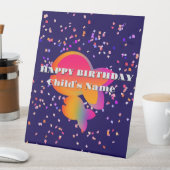 Personaliseer Rainbow Fish Kinder Happy Birthday Reclamebord Met Voetstuk (Insitu)