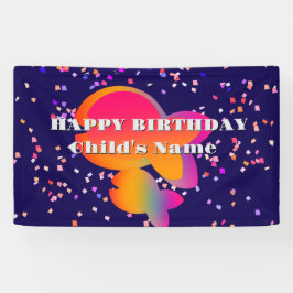 Personaliseer Rainbow Fish Kinder Happy Birthday Spandoek