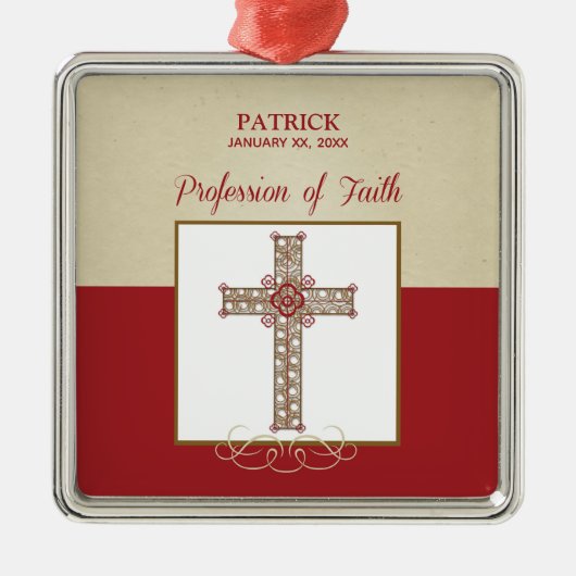 Personaliseer RCIA-verbijstering op het beroep van Metalen Ornament (Voorkant)