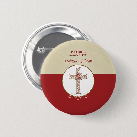 Personaliseer, RCIA Zegeningen bij de Belijdenis v Ronde Button 5,7 Cm (Voorkant /achterkant)