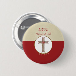 Personaliseer, RCIA Zegeningen bij de Belijdenis v Ronde Button 5,7 Cm
