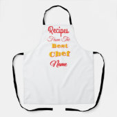 Personaliseer recepten van de beste chef-kok wit schort (Voorkant)