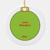 Personaliseer Red Hair Boy Elf Keramisch Ornament (Achterkant)