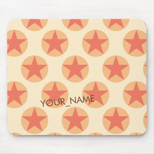 Personaliseer Red Star Pattern door storeman Muismat (Voorkant)