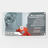 Personaliseer residentiële commerciële schilderact spandoek (Horizontaal)