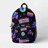Personaliseer Retro 80's-thema Bedrukte Rugzak (Voorkant)