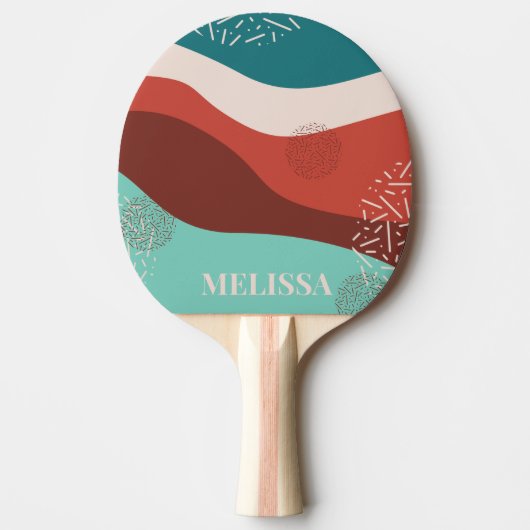 Personaliseer Retro Ping Pong Paddle Tafeltennisbatje (Voorkant)