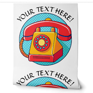 Personaliseer  Retro Roterende Telefoon Adverteren Behang