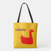 Personaliseer Rode Eend Thema Tote Bag (Achterkant)