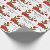 Personaliseer Rode Rijen van het Vertrouwen Person Cadeaupapier (Hoek)