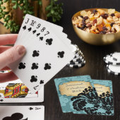 Personaliseer Romantisch  Damask Gold Bord Pokerkaarten (Insitu)