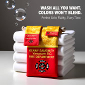 Personaliseer romantische brandweer logo bad handdoek