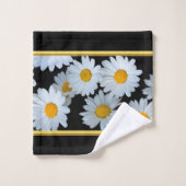 Personaliseer romantische daisy gouden folie met z bad handdoek (Wasdoekje)