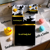 Personaliseer romantische daisy gouden folie met z bad handdoek