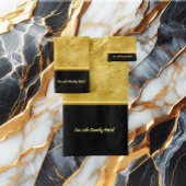 Personaliseer romantische moderne gouden folie met bad handdoek