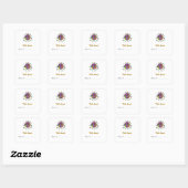 Personaliseer Rond de Wereld Ex Libris Vierkante Sticker (Vel)