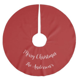 Personaliseer Rood Witte Prettig Kerstfeest Gelukk Kerstboom Rok