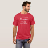 Personaliseer Roofer Ondernemer Rood T-shirt (Voorkant volledig)