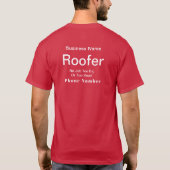 Personaliseer Roofer Ondernemer Rood T-shirt (Achterkant)