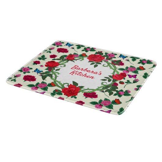 Personaliseer Roos Garden Snijplank (Hoek)