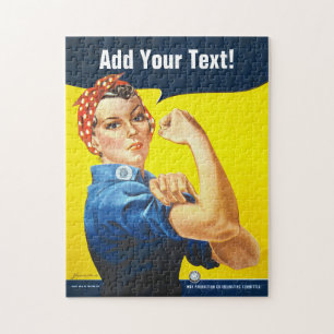 Personaliseer: Rosie de Riveter, "We kunnen het!" Legpuzzel
