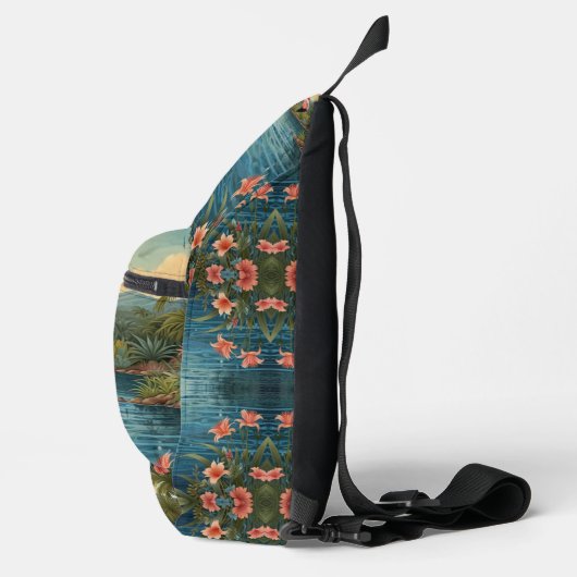 Personaliseer Roze flamingo Sling Bag (Rechts)