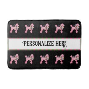 Personaliseer Roze Franse Podle Badmat