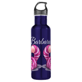 Personaliseer roze lachende katten Roestvrij staal Waterfles