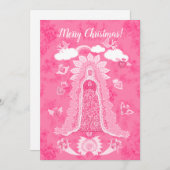 Personaliseer Roze Vrolijke Kerstmis (Voorkant / Achterkant)