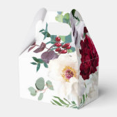 Personaliseer Rozen Peony Dahlia Wedding Flowers Bedankdoosjes (Achterkant)