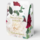 Personaliseer Rozen Peony Dahlia Wedding Flowers Bedankdoosjes (Geopend)