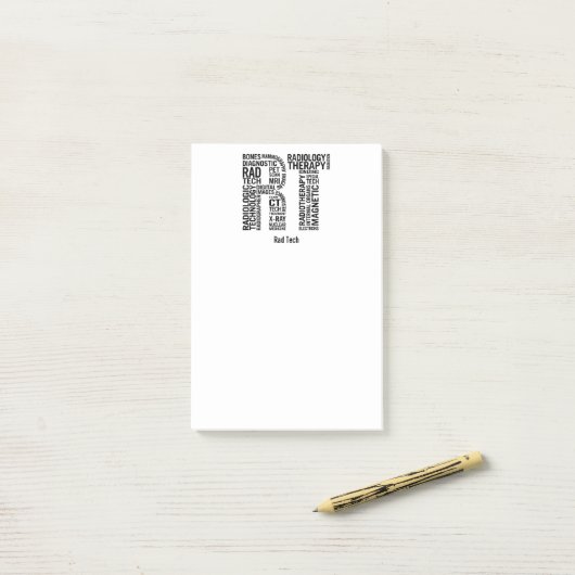 Personaliseer RT Radiology Technoloog Rad Tech Post-it® Notes (Op bureau)