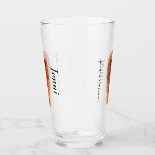 Personaliseer Ruby Cavalier King Charles Spaniel Glas (Rechts)