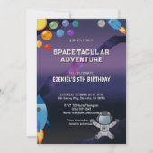 Personaliseer ruimte verjaardagsuitnodiging kaart (Voorkant)