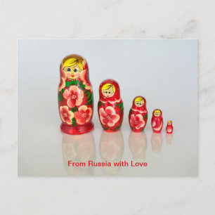 Personaliseer Russische Matryoshka stapelpoppen Briefkaart