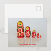 Personaliseer Russische Matryoshka stapelpoppen Briefkaart (Voorkant / Achterkant)