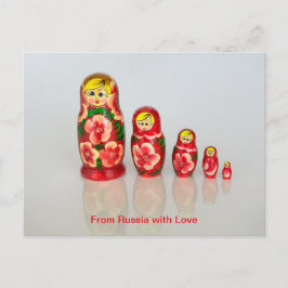 Personaliseer Russische Matryoshka stapelpoppen Briefkaart