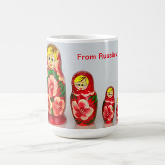 Personaliseer Russische Matryoshka stapelpoppen Koffiemok