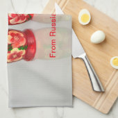 Personaliseer Russische Matryoshka stapelpoppen Theedoek (Quarter Fold)