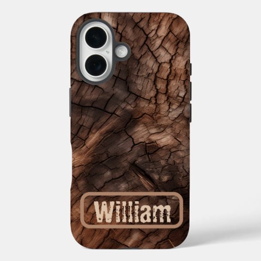 Personaliseer Rustic Tree Bark iPhone / iPad case (Achterkant)